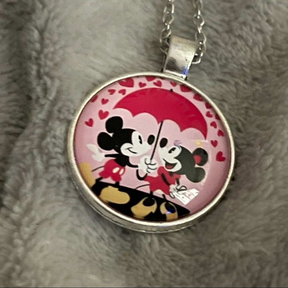 🆕 Disney Rainy Day Mickey & Minnie Mouse Necklace - Picture 3 of 12